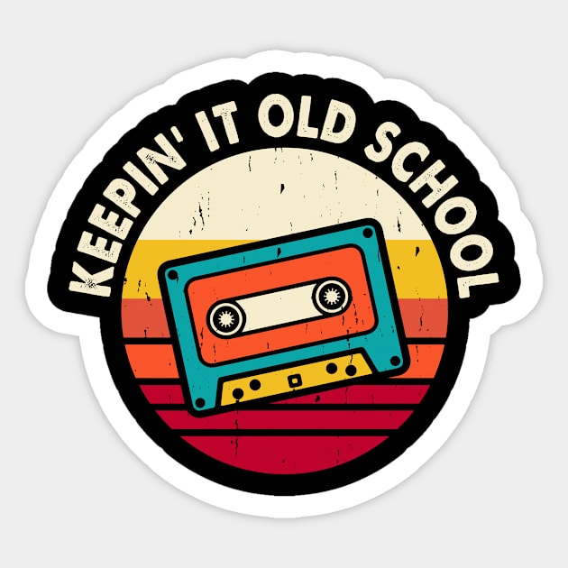 Keepin' It Old School T shirt For Women Sticker by Pretr=ty